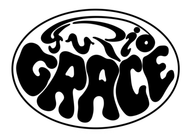 Bandlogo von Furio Grace.
Der Name ausgeschrieben in schwarz in einem schwarzen, horizontalen Oval.