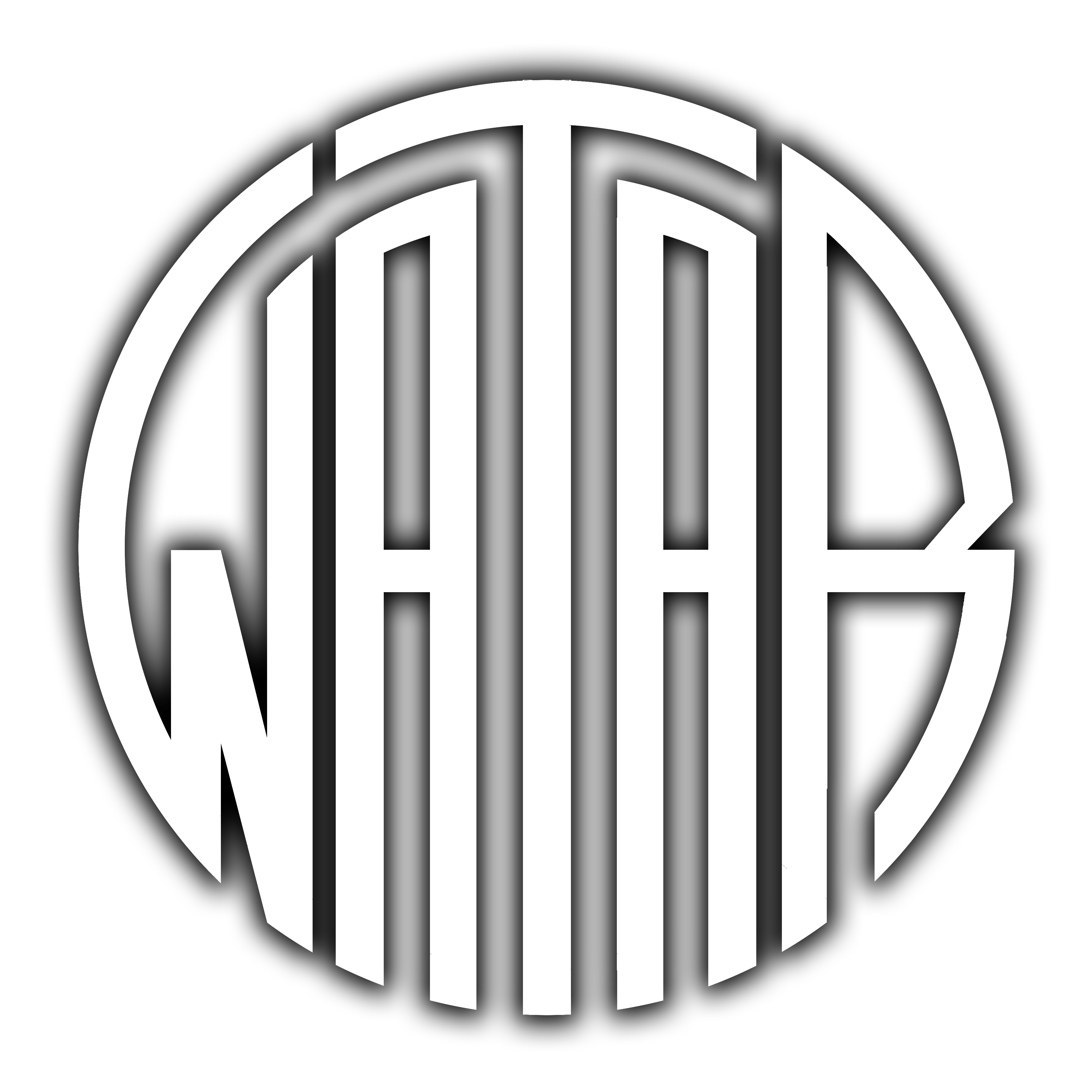 Bandlogo of Watar.
"Watar" in white, high letters, creating and filling a circle.